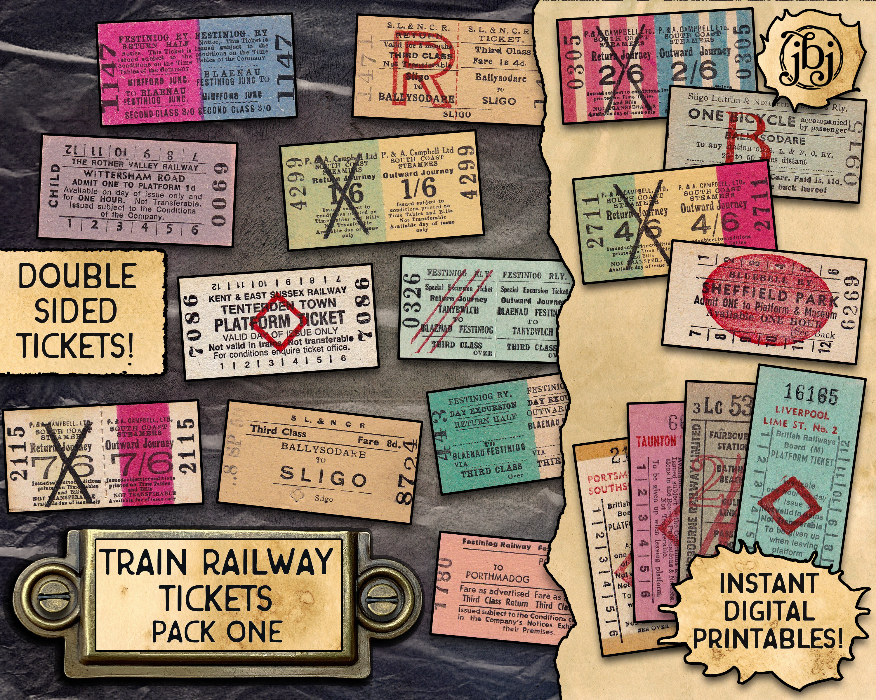 完売 Vintage rail ticket - Etsy 日本 アンティーク雑貨