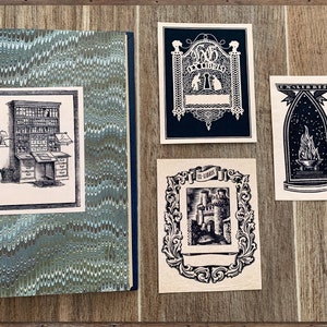 Vintage Bookplates, Pack 3 Digital Download Printables 9 Book Plates Ex Libris image 5