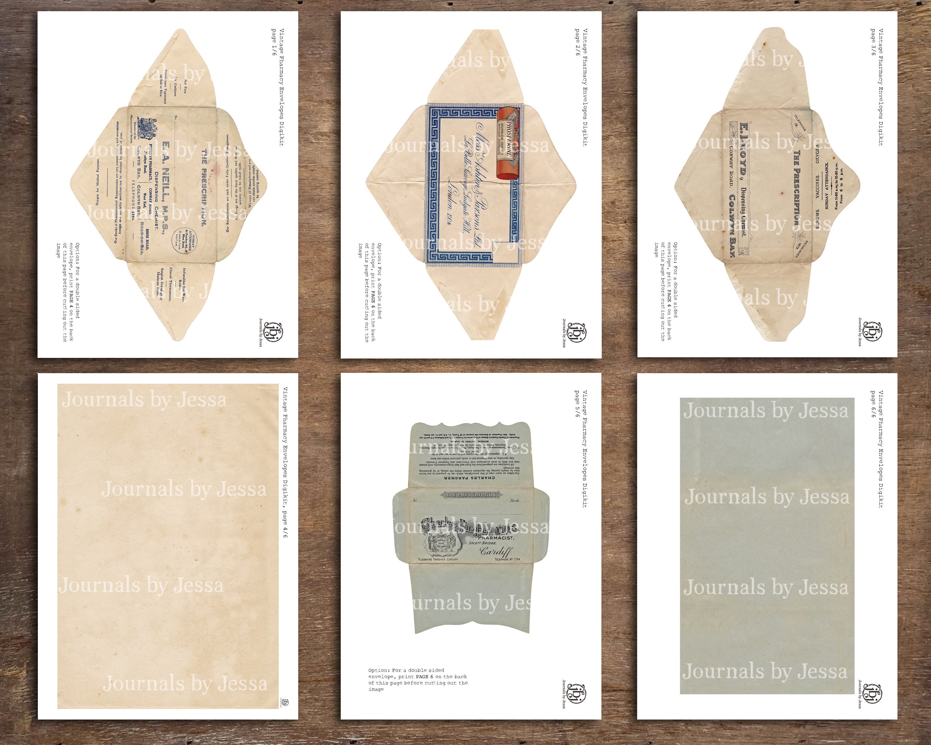 Pharmacy Prescription Envelopes Digital Download Printables - Etsy