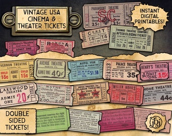 ヴィンテージシアターチケット  200枚 vintage movie stubs ヴィンテージシアターチケット 200枚 vintage movie stubs