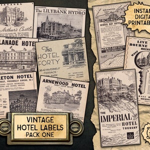 Vintage Hotel Werbung - Digital Download Printables