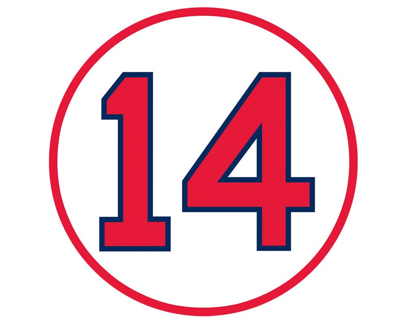 Jim Rice Retired Number Sticker Boston Red Sox 14 | Etsy