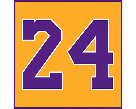 Kobe Bryant Retired Number Digital Download Los Angeles Etsy