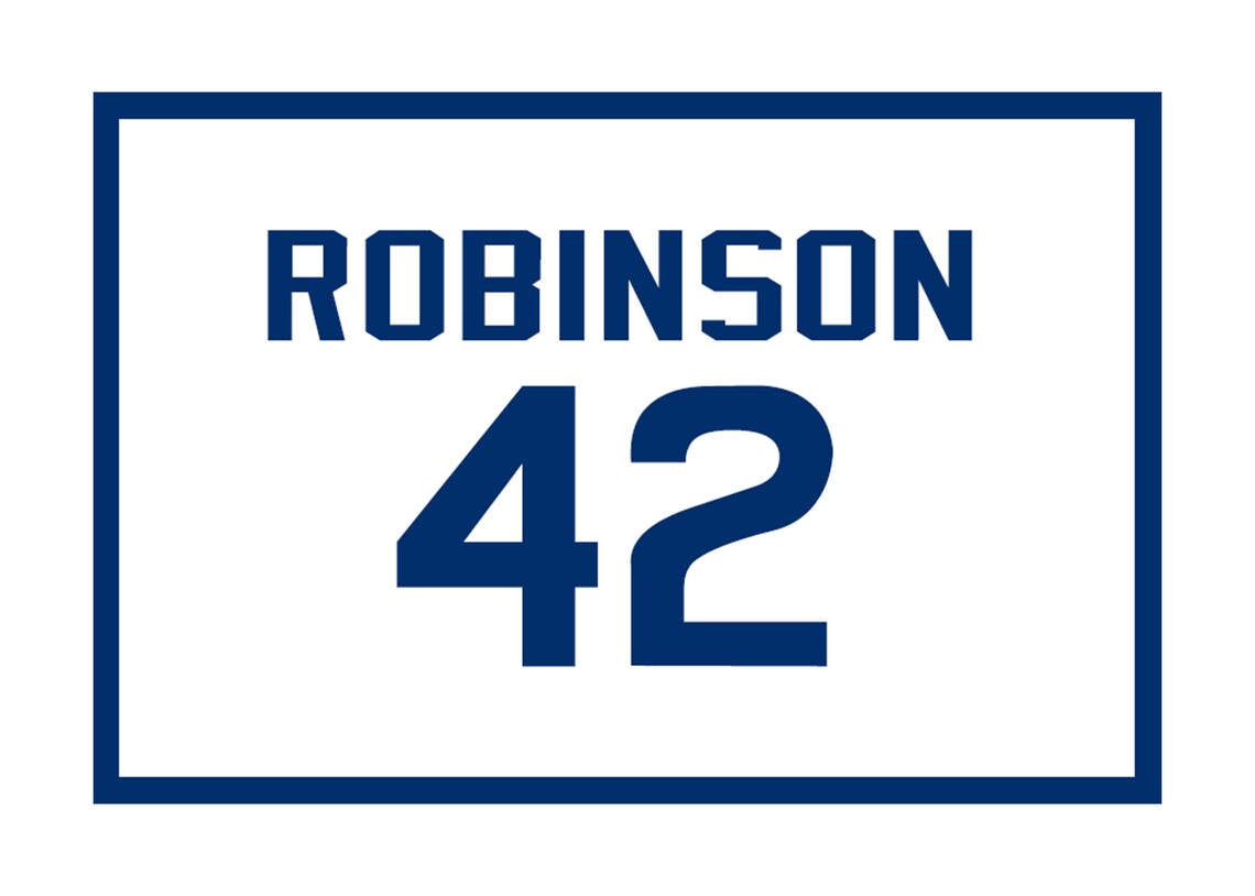 Jackie Robinson Retired Number Sticker Chicago 42 Etsy