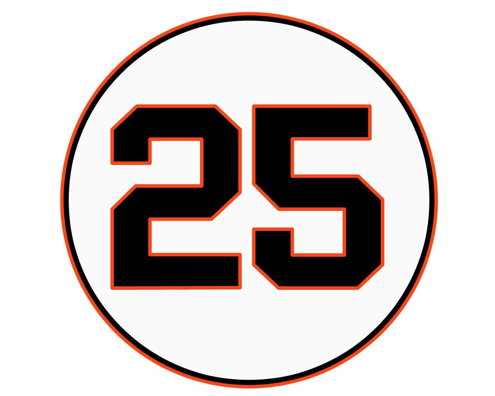 Barry Bonds Retired Number Sticker San Francisco 25 - Etsy