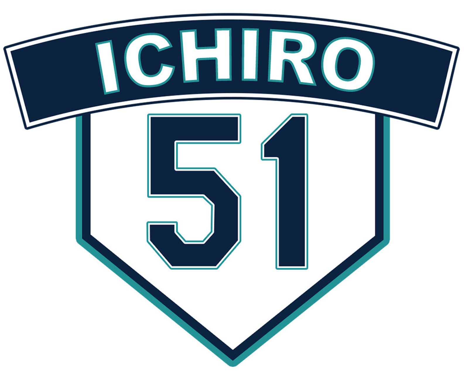 Ichiro Suzuki Number Sticker Seattle Mariners 51 Etsy