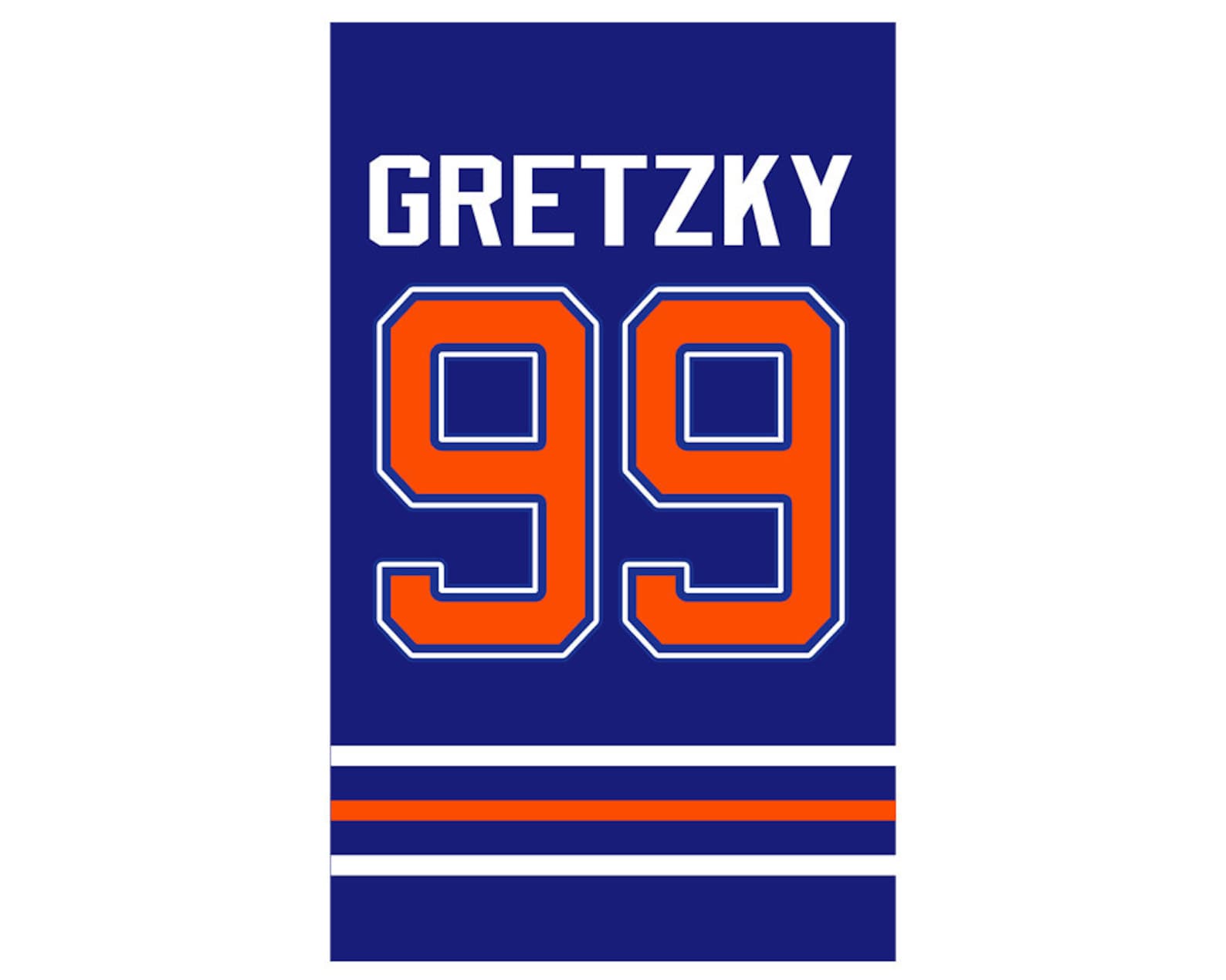 Wayne Gretzky Retired Number Sticker Edmonton Oilers 99 Etsy