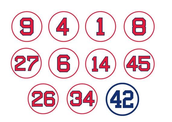 Boston Retired Numbers Set 11 Individual 3-inch Circle -  Canada