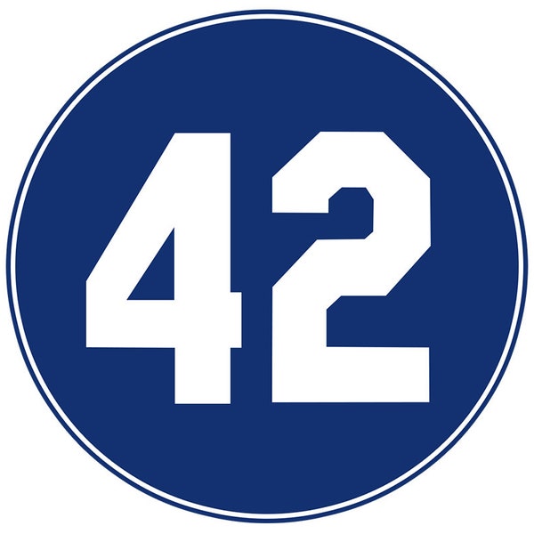 Jackie Robinson Retired Number Sticker | Brooklyn #42