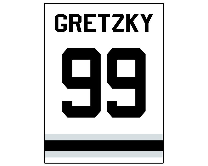 Wayne Gretzky Retired Number Sticker Los Angeles Kings 99 Sports