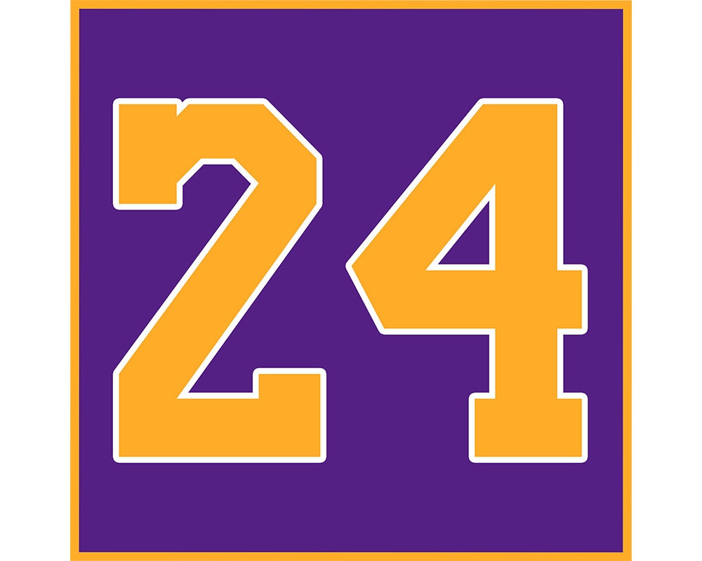 Kobe Bryant Retired Number Digital Download Los Angeles | Etsy
