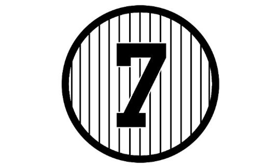 Mickey Mantle Retired Number Sticker | New York #7