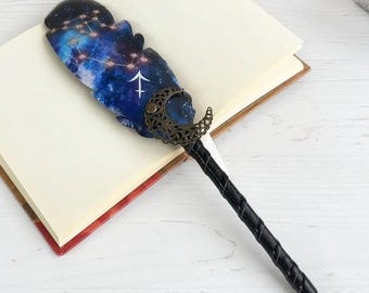 Embellished fountain pen, Birthday women Zodiac gift, Sagittarius pen, Personalized pen with name, Astrology book pen, Birthday wife gift