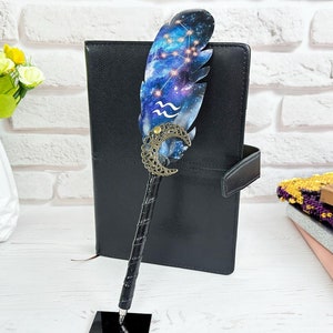 Sternzeichen Wassermann Stift Wassermann Stift Geburtstagsgeschenk Stifte Geschenk Wassermann Stift Geschenk FEDER FEDER Stift Geschenk Wassermann Stift Geschenk
