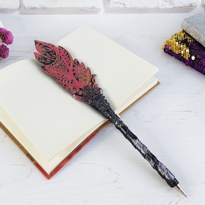 Vintage vulpen voor vrouwen, pen voor schrijfdagboek, kalligrafie-mystic-dagboekpen, grimoire-heksencadeau, spreukenboek met heidense schaduwpen