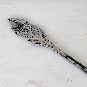 手作りの万年筆ディップインクペン作家への贈り物羽根ペンファンタジー羽ペン作家への贈り物カスタムカリグラフィーペン名前入りスパークルシルバー羽ペン