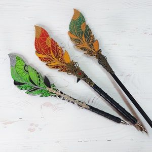Balpen fantasie veren pennen cadeaus om te schrijven, gepersonaliseerde kalligrafiepen cadeau meisje, afstudeercadeau kleindochter, aangepaste mystieke ganzenveer