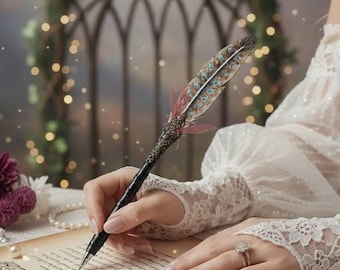 Hochzeitsperle, Hochzeitsstift, Hochzeitsstift, Hochzeitsstift, Gästebuchschreiber, Handgemachter Lederkugelschreiber, Hochzeitsstift, Hochzeitsschmuck