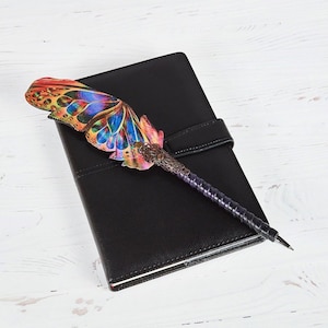 Penna stilografica a forma di farfalla, penna a sfera con piuma, regalo per il 30° compleanno della figlia, penna d'oca per calligrafia, matita, penna a immersione, decorazioni per matrimoni