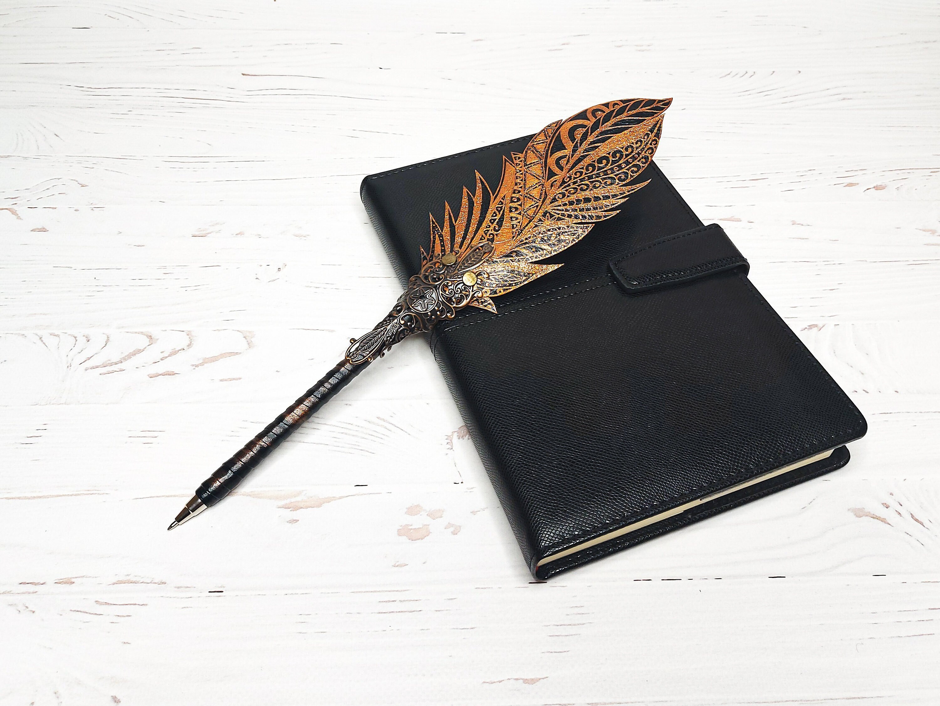 Goose Feather Quill Pen With Pen Stand, Dip Pen With Nib 