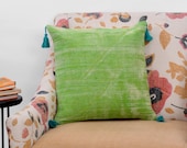 Indian Ethnic Décor Cushion Cover With Tassel 18 quot x18 quot pillows , Dhurrie Cushion Covers