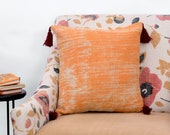Dhurrie Indian Cushion Cover With Tassel 18 x 18 inch cushion cover, plain cushion