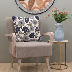 Funda de cojín con mechones hecha a mano de primera calidad, diseño floral colorido, almohada artesanal para sofá cama, sala de estar, regalo perfecto para ella