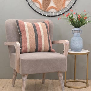 Lujosa funda de cojín con bordado de mechones, 50 x 50 cm, estilo bohemio, funda de almohada decorativa con textura, decoración neutra para el hogar, sofá y cama