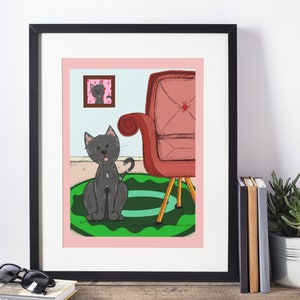 Instant download cat, Printable kitten