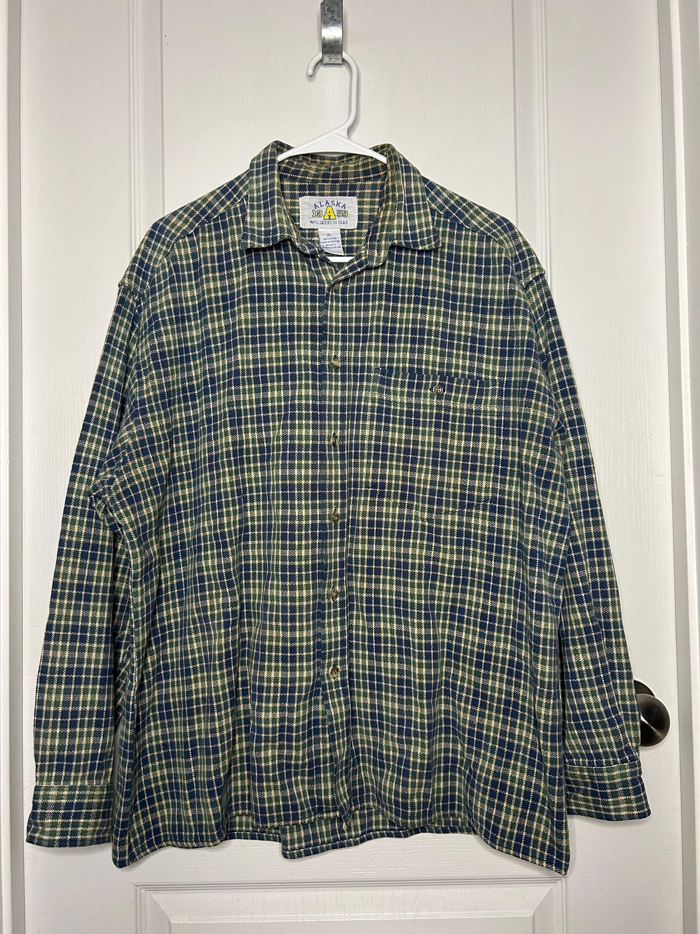 Alaska 1959 Wilderness Gear VTG Mens Flannel Shirt Plaid XL