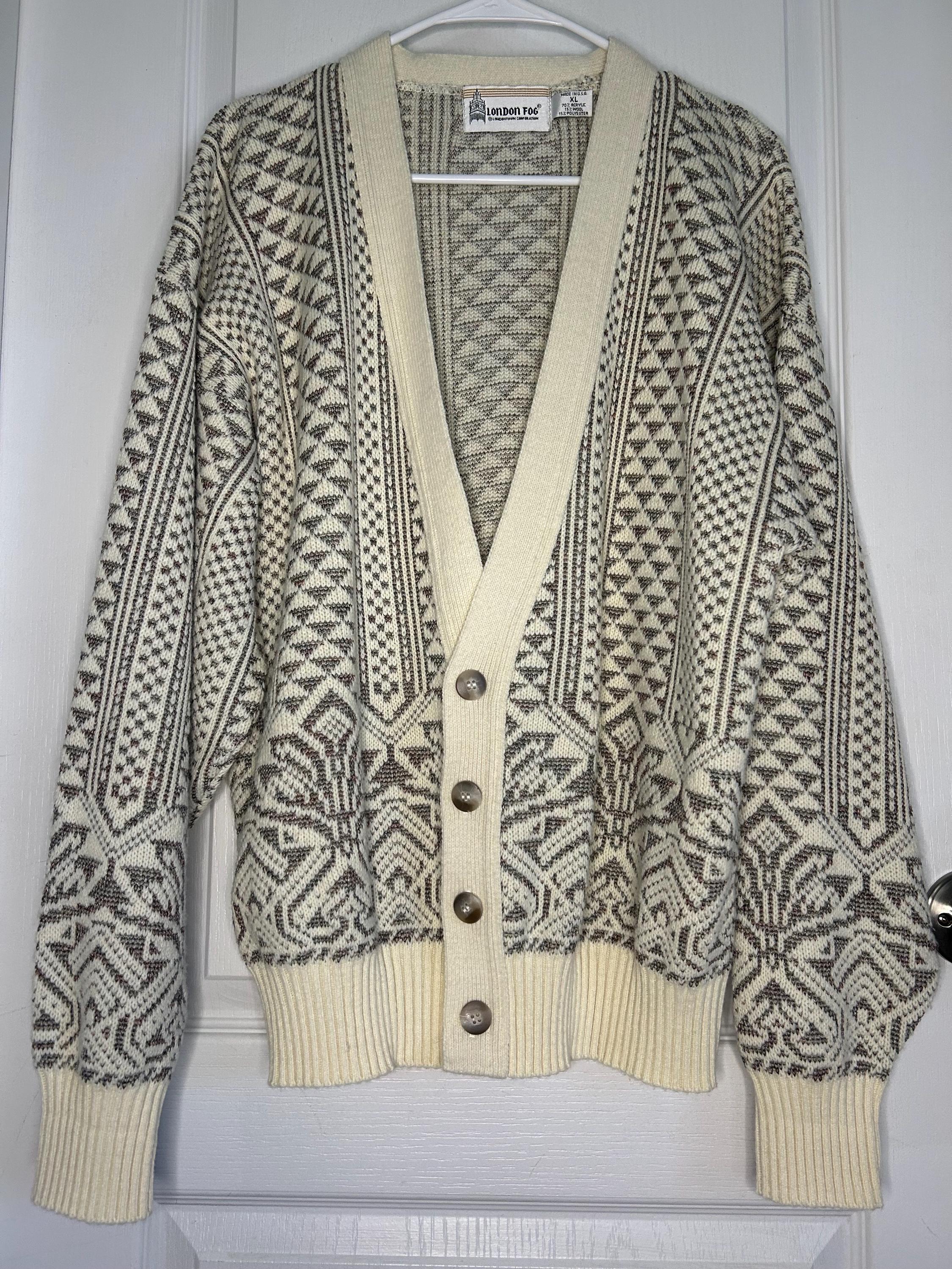 London Fog Cardigan - Etsy
