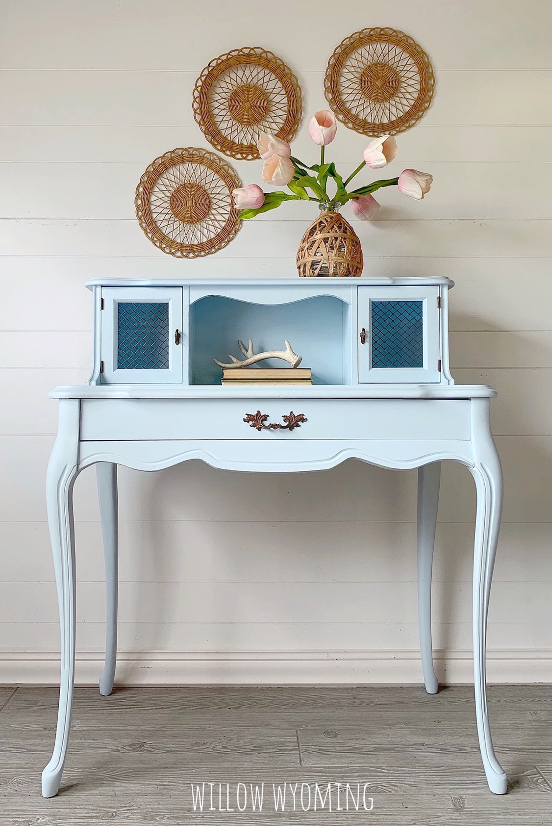 Sold Vintage Refinished Writing Ladys Desk French Provincial Etsy