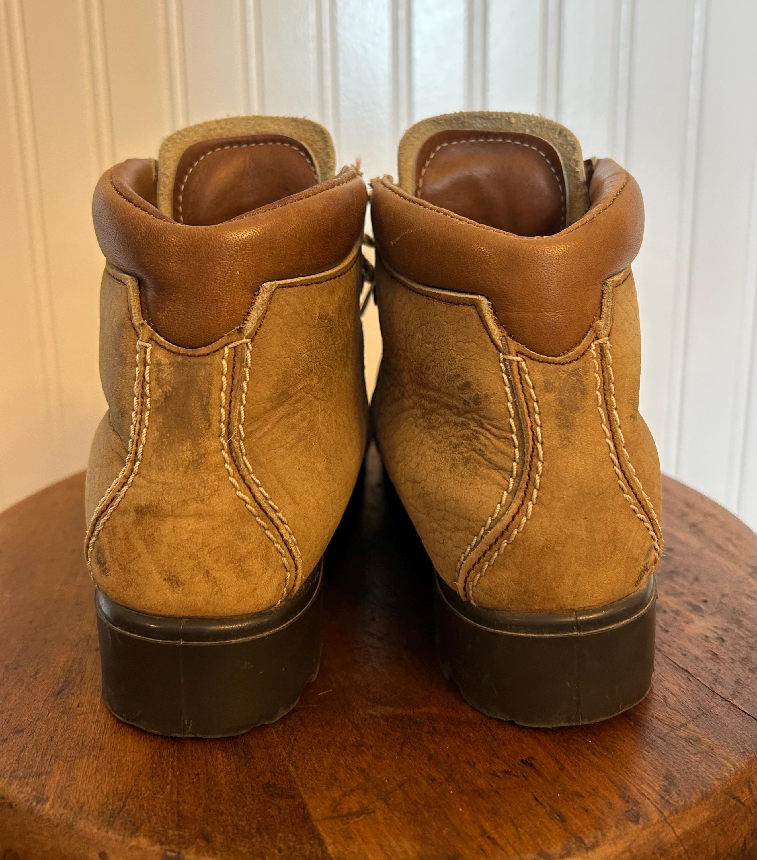 Vintage Raichle Mens Sz 5.5 Shoes Brown Mountaineering 