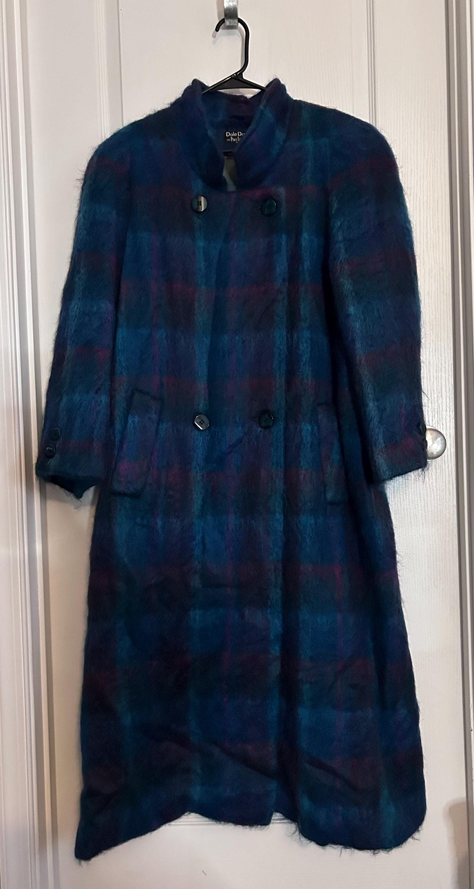 Plaid Mohair Coat Vintage - Etsy