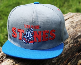 Stylish Volcom Stones Grey and Blue Vintage Baseball Cap, Size