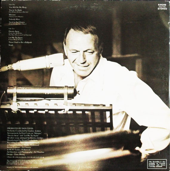 Frank Sinatra, Ol' Blue Eyes is Back/rare/bonus Photo of