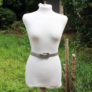 Vintage 90s Glittered Silver Belt
