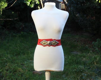 Vintage 1990s Saks Fifth Avenue Red Belt - Etsy display picture 3