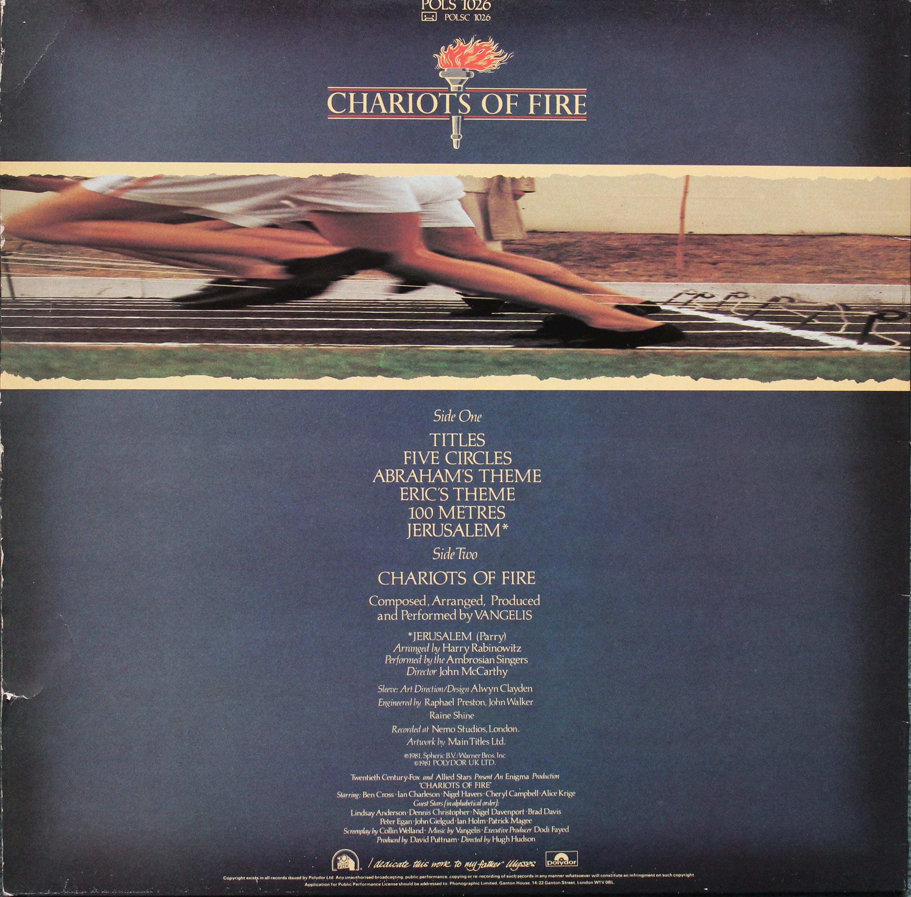 Chariots of Fire, Music From the Original Soundtrack by Vangelis 