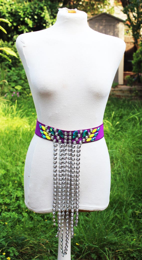 Dazzling Vintage Purple Costume Belt - Etsy display picture 3