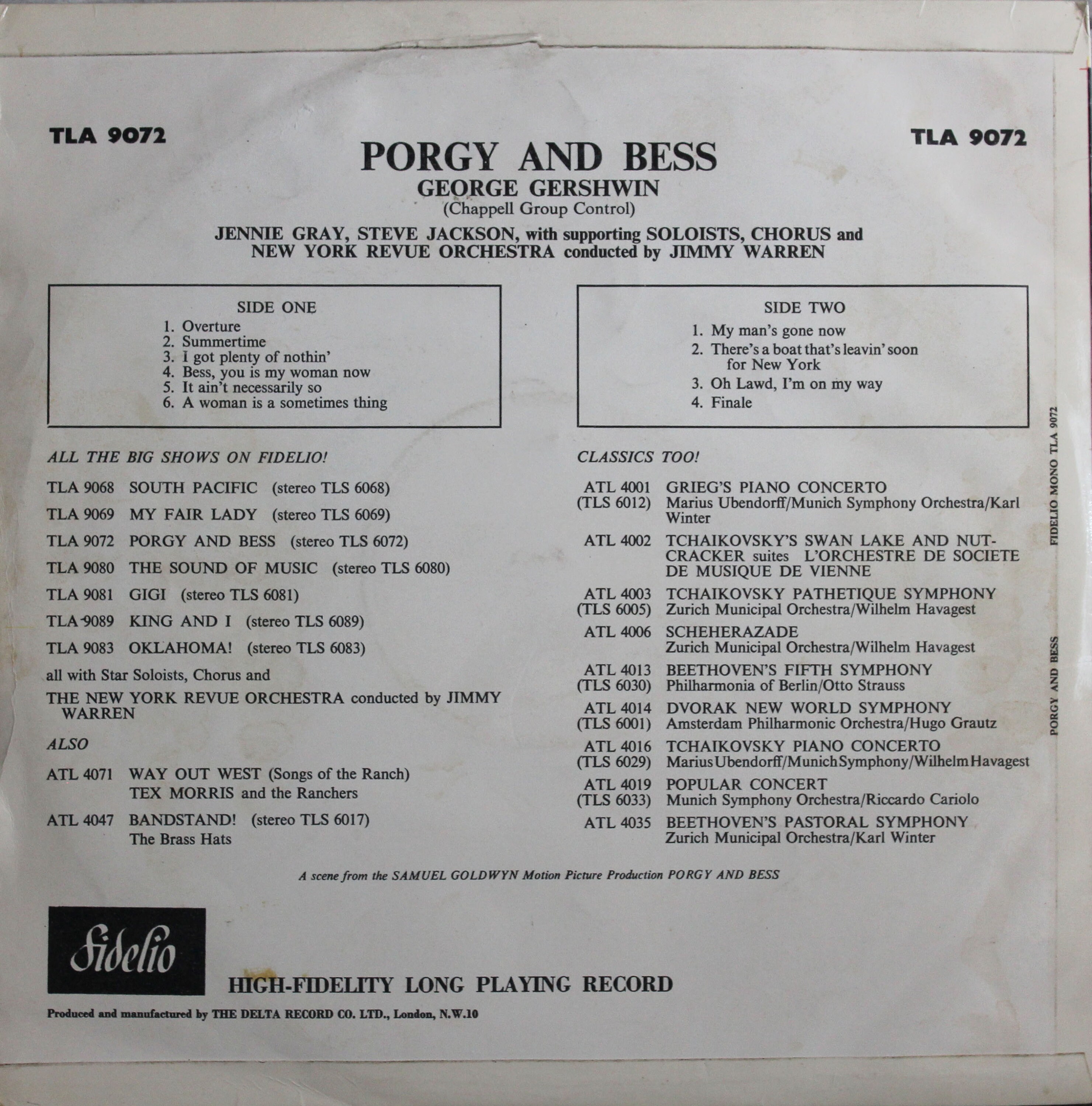 Porgy and Bess Soundtrack, George Gershwin, Jimmy Warren Porgy and Bess Soundtrack, George Gershwin, Jimmy Warren