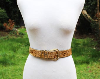 Vintage Chicos Brown Leather African Safari Animal Belt - Etsy display picture 2
