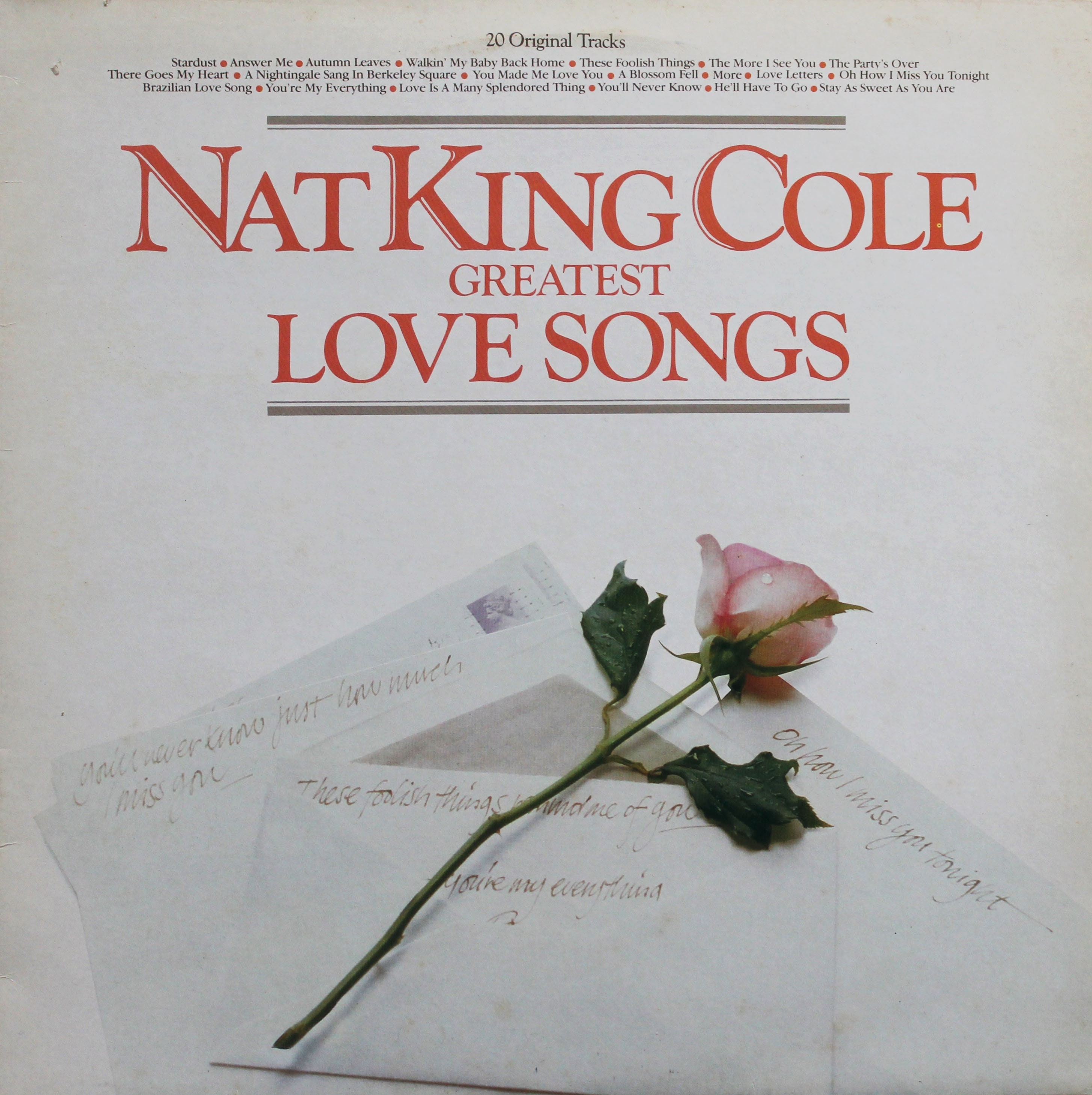 Nat King Cole Greatest Love Songs, Vinyl LP (1982) - Etsy