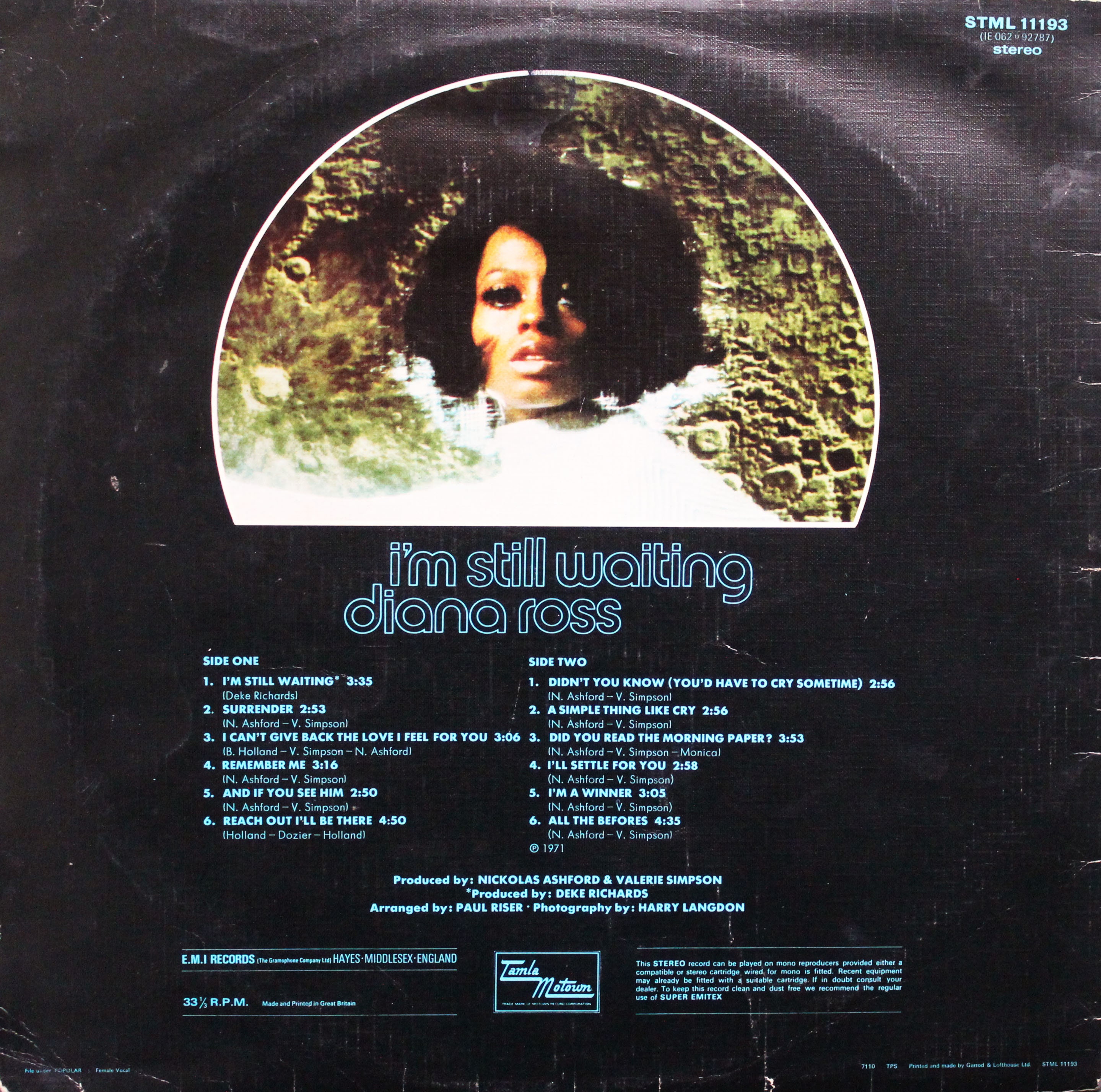 ダイアナ・ロス、I'm Still Waiting、ビニール LP (1971) - Etsy 日本