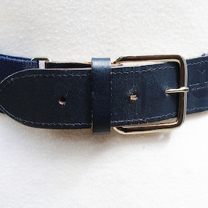 Vintage 70s Stylish Blue Elasticated Belt