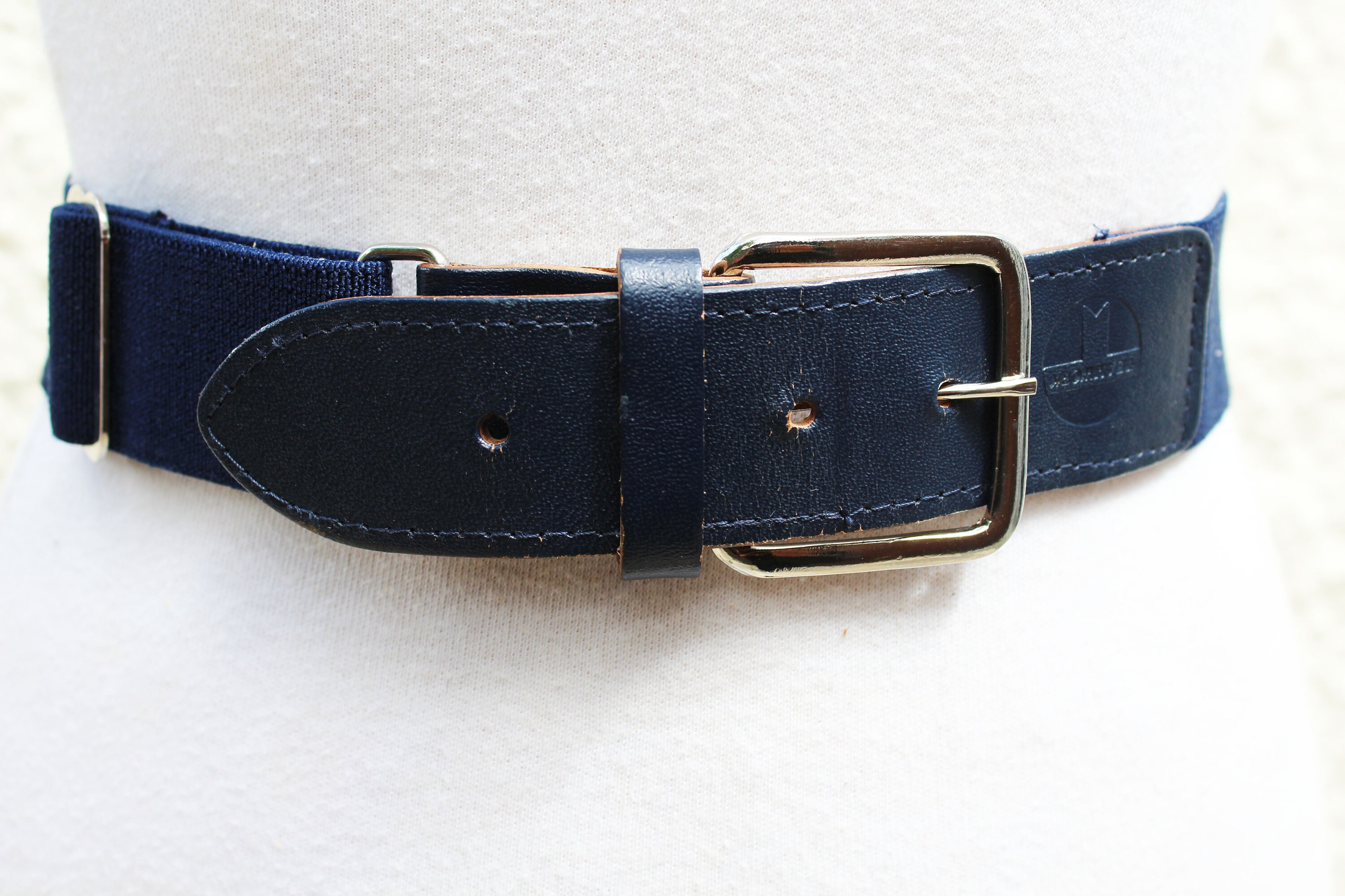 blue elasticated belt