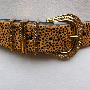 Vintage topshop riem met luipaardprint begin jaren 2000