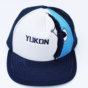 Yukon Blue and White Vintage Trucker Cap, One-size