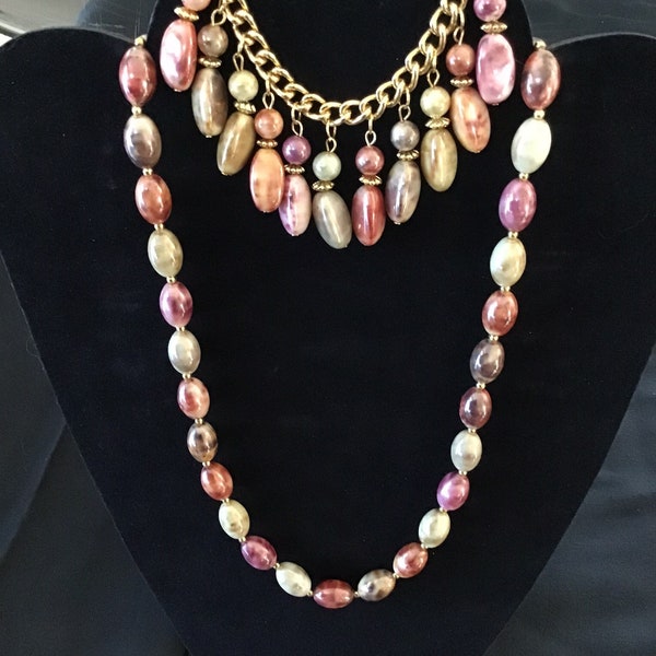 Lucite Bead Necklace - Etsy