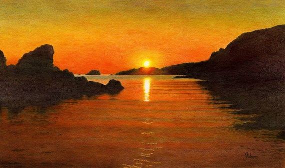 Pencil 2024 sunset drawing